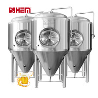 Réservoirs de fermentation de vin de fruits à guichet unique 1000L Réservoir de fermentation 4000L 7BBL 50TN Diverses capacités Machines de traitement de la bière