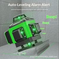 laser à faisceau vert 4D à 16 lignes, nivellement automatique, ligne croisée 360 pour plafond de , carrelage, fourniture usine