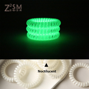 Attache-cheveux en cordon téléphonique Z2SM, blanc, en TPU, accessoires pour cheveux de fête, luminescent - Product Image 4