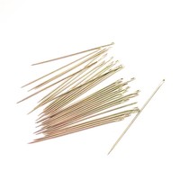 Aiguilles à coudre en acier inoxydable argentées à gros yeux pour accessoires de couture, artisanat, fil à tricoter, tissage, travaux d'aiguille