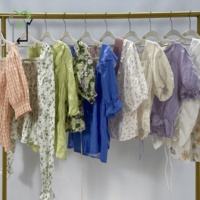 Lot en gros de hauts en polyester/coton d'occasion, styles et tailles variés, bonne qualité, chemisiers YIJIAYI, haute qualité, poids réel