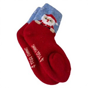 Kids Santa Claus Christmas Crew <b>Socks</b> Red Warm Knitted 60% Wool Winter <b>Socks</b> for Children Holiday <b>Gift</b> - Product Image 4