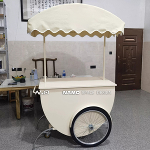Nhỏ Đường Phố Snack Đẩy Điện Thoại Di Động Xe Đẩy Mini Cạo Cán <span class=keywords><strong>Ice</strong></span> <span class=keywords><strong>Cream</strong></span> Tủ Đông Thực Phẩm Giỏ Hàng Xe Tải Trailer Cho Bán Tại Mỹ Với Bánh Xe - Product Image 3