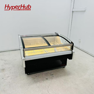 Vitrine réfrigérée à verre incurvé avec réfrigérant écologique R290 et revêtement intérieur en acier inoxydable pour la présentation de viande et de poisson en magasin de proximité - Product Image 2