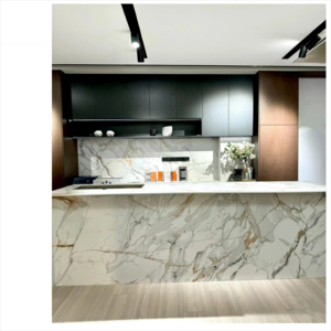 Mármol Calacatta Blanco con Vetas Doradas de Alta Calidad, 600x1200 mm, Losas Artificiales de Piedra Sinterizada de Porcelana, 1600x3200 mm - Product Image 3