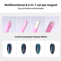 Nouveau stylo magnétique pour ongles 4 en 1 détachable, outil multi-usages pour le nail art, vente en gros