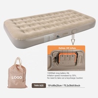 Matelas gonflable de lit d'air de flocage de PVC Camping extérieur portatif jumeau de conception ergonomique de deux personnes matelas portatif d'explosion