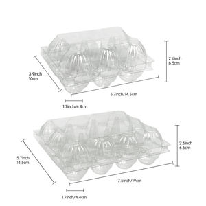 Caja de embalaje transparente y gruesa para huevos y huevos de pato, bandeja de almacenamiento de huevos al por mayor - Product Image 3