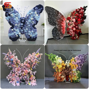 SMOOTH Giant Big Flower Arrangement Butterfly <b>Stand</b> Pink Rose Butterfly <b>Photo</b> <b>Backdrop</b> for Wedding Party Decor - Product Image 4