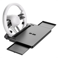 Plateau de volant de voiture tendance de grande taille avec fente rétractable, plateau alimentaire pour voiture, support pour ordinateur portable réglable pour travailler, manger, écrire