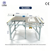Scie à table pliante portable WJ100S avec housse anti-poussière, équipement de découpe pour le travail du bois destiné aux usines de meubles sur mesure
