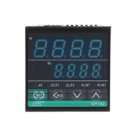 XRKC CH102 MV*AN Relais de thermostat numérique à semi-conducteurs, contrôleur de température PID à double sortie, résolution 0,1°C, en plastique pour