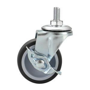 2 Inch Universal Swivel Casters Wheel TPR Silent Light Duty <b>Flat</b> Cart Furniture Cabinet Steering Casters Swivel - Product Image 5