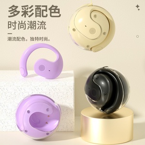 หูฟังไร้สายแบบเกี่ยวหู บลูทูธ ระบบส่งเสียงผ่านกระดูก พร้อมไฟ LED แสดงสถานะแบตเตอรี่ ชิปเซ็ต JL สีฟ้า ใช้งานได้ยาวนาน ขายส่ง - Product Image 4