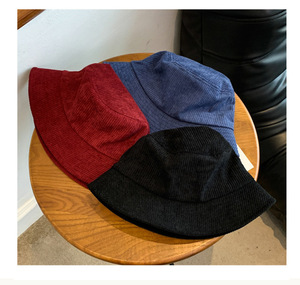 Sombrero de cubo de pana de Color sólido con logotipo bordado personalizado de alta calidad JX para mujer, gorra de cubo Lisa a la moda - Product Image 3