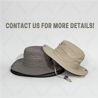 Chapeaux de pêcheur imperméables avec logo personnalisé, chapeaux de pêcheur à large bord réglables avec cordons, protection solaire pour hommes
