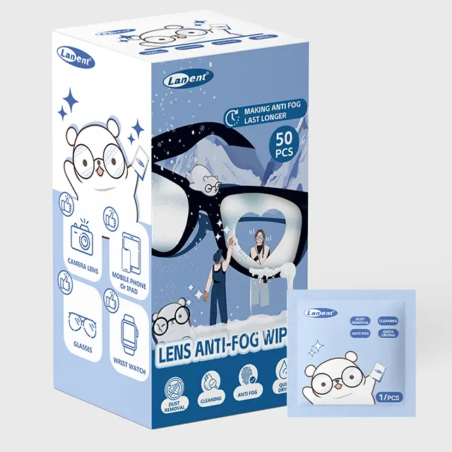 Glass Anti-fog Wipes Preventing fog condensation In The Surface of All kinds of lenses