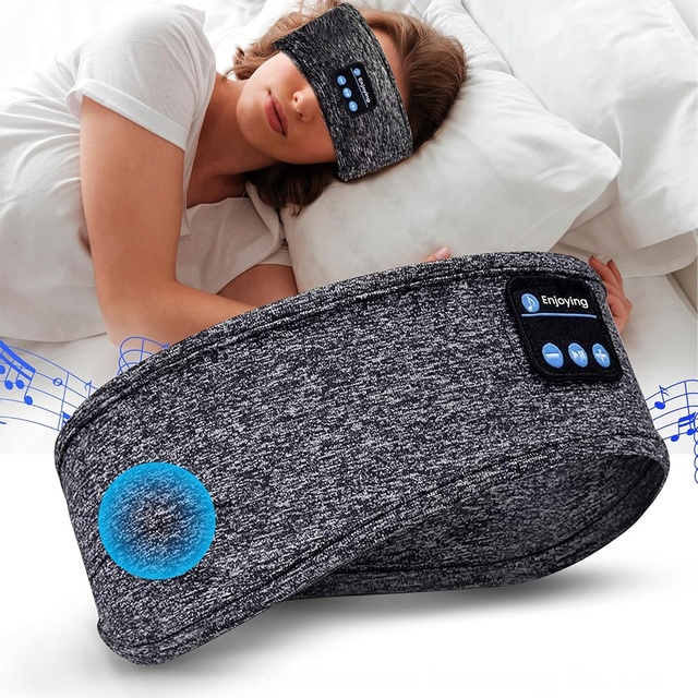 Sleep Headband LED Battery Indicator 200mAh Elastic Washable Music Eye Mask Wireless Sleeping Sports Headband Sleep Headphone