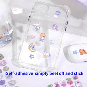 สติกเกอร์การ์ตูน 3 มิติ PVC รูปทรงแปลกตา ติดแน่น ปรับแต่งได้ สำหรับตกแต่งเคสโทรศัพท์ - Product Image 3