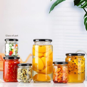 120ml 160ml 220ml 330ml 400ml 580ml Kitchen Containers Cylinder Glass Food <b>Storage</b> Jar with Metal Lid - Product Image 4
