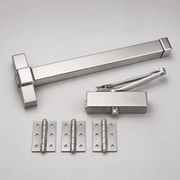 Porte en acier à double battant certifiée WH, résistante au feu pendant 3 heures, avec barre anti-panique, porte métallique d'évacuation d'urgence pour bâtiment commercial