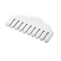 Peigne Gua Sha en acier inoxydable 2-en-1 pour massage du cuir chevelu et outil de raclage corporel, logo personnalisé, soin des cheveux, drainage lymphatique, relaxation musculaire