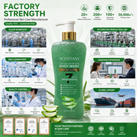 AESTHTANY Gel Douche Corps et Bain Réparateur Éclaircissant et Nourrissant à l'Aloe Vera 1000ml, Contrôle du Sébum et Exfoliation, Effet 7 Jours