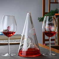 Carafe à vin conique en verre borosilicate de haute qualité pour vin rouge, emballage et logo personnalisés, forme sur mesure