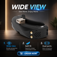 Lunettes FPV OLED SKYZONE SKY04O PRO 1280x720 42 Degrés FOV Récepteur Steadyview MJPEG 60FPS DVR DC USB SMA Tracker de casque