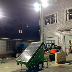 Bán Hot xách tay năng lượng mặt trời ánh sáng tháp di động làm việc ngoài trời chiếu sáng Telescopic mast ánh sáng tháp - Product Image 2