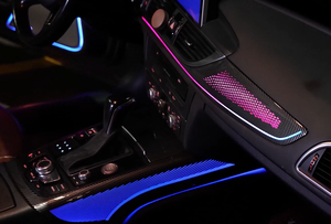 Éclairage d'ambiance intérieur en fibre de carbone Symphony pour <span class=keywords><strong>Audi</strong></span> <span class=keywords><strong>A6</strong></span> <span class=keywords><strong>Avant</strong></span> C7 2012-2018, panneau lumineux et cache-haut-parleur, accessoires de mise à niveau - Product Image 5