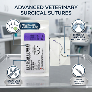 Hilo Quirúrgico Veterinario Estéril de Poliglactina 910, Vicryl, Nylon, Seda y PGA, Calibres 3-0, 4-0, 5-0, 75cm, <span class=keywords><strong>para</strong></span> Práctica Clínica - Product Image 6