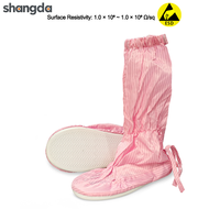 Couvre-chaussures antistatiques ESD pour salle blanche, semelle souple en PVC, sans poussière, antidérapants, pour usine et laboratoire