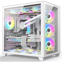 Boîtier d'ordinateur personnalisé OEM AntarcChill Factory avec panneau frontal USB3.0 Type-C, compatible ATX et ITX, en verre trempé.