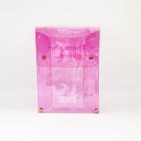 Accepter OEM ODM Shenzhen usine PVC sac mode PVC clair emballage pinceaux de maquillage pochette à bouton pression
