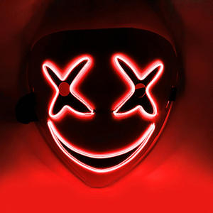 หน้ากากเรืองแสง LED สำหรับ100มาร์ชเมลโลฮาโลวีนดีเจเทศกาลดนตรีอุปกรณ์ประกอบสำหรับงานเลี้ยง - Product Image 3