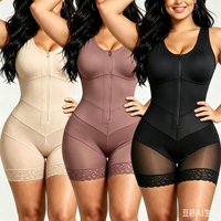 Faja colombiana transpirable de alta compresión para mujer, control firme de cintura, moldeadora de cuerpo, control de abdomen, postquirúrgica BBL