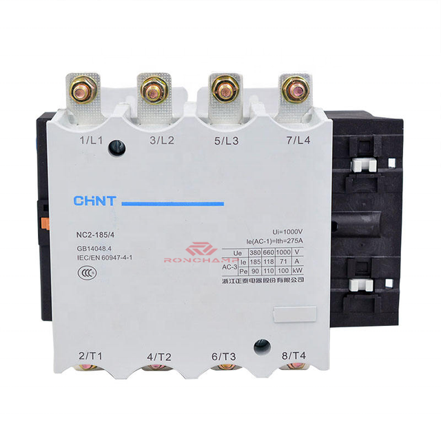 New Original CHINT NC2-185/4 AC Contactor 185A 4P 380V 50/60Hz IEC 60947-4-1 for Heavy Duty Motor Control in Stock