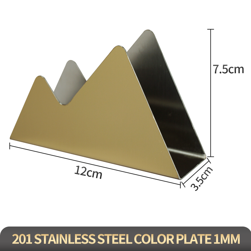 Double-peaked style - electroplated yellow titanium