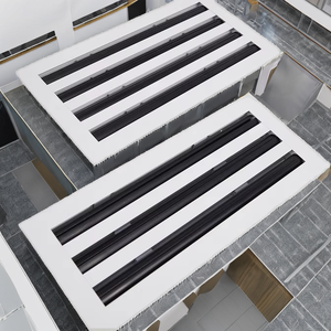 Design moderno quadrato in alluminio diffusore lineare soffitto aria ventilazione griglia qualsiasi dimensione fornitura <span class=keywords><strong>di</strong></span> fabbrica per esterno per il soggiorno - Product Image 3
