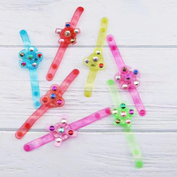 Bracelet LED lumineux Fidget Spinner, lot de 25, fournitures pour fêtes, cadeaux pour enfants, bracelet lumineux, anniversaire, Noël, vente en gros