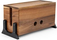Grande boîte de rangement pour câbles en bois, organisateur de cordons, boîte de rangement pour câbles, cache-câbles pour l'artisanat et le rangement