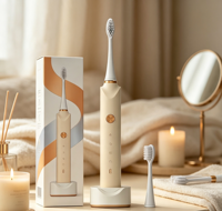 Brosse à dents électrique sonique pour adultes, chargeur à induction sans fil, brosse à dents électrique rechargeable étanche IPX7, coffret cadeau