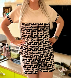 Ensemble décontracté d'été pour femme : Crop top et short imprimé lettres, tenue deux pièces en tissu avec motifs décoratifs - Product Image 3