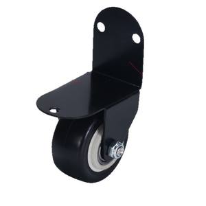 L-shaped Fixed <b>Swivel</b> Casters 1.5 Inch 2 Inch Directional Wheels PVC Right-angle Rollers Bathroom Living Room Dining - Product Image 2