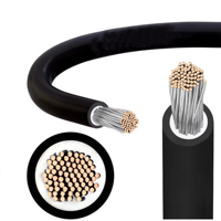 Cable fotovoltaico de cobre con revestimiento de polietileno reticulado, para uso exterior a baja tensión