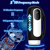 Automatischer Teleskop-Saugvibrator mit USB-Aufladung, IPX7 Wasserdicht, Wiederverwendbarer Intim-Trainer für Männer