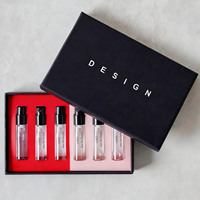 Boîte de papier avec insertion personnalisée 1ml 1.5ml 2ml 3ml 5ml 5pc 6pc 8pc 10pc flacons petit échantillonneur de parfum ensemble de collection découverte