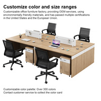 Bureau de direction modulaire commercial, poste de travail moderne en forme de L, mobilier de bureau durable