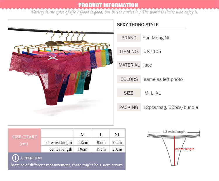 Wholesale Ladies Panties Lace Sexy Lingerie Underwear Women's T-back Thongs